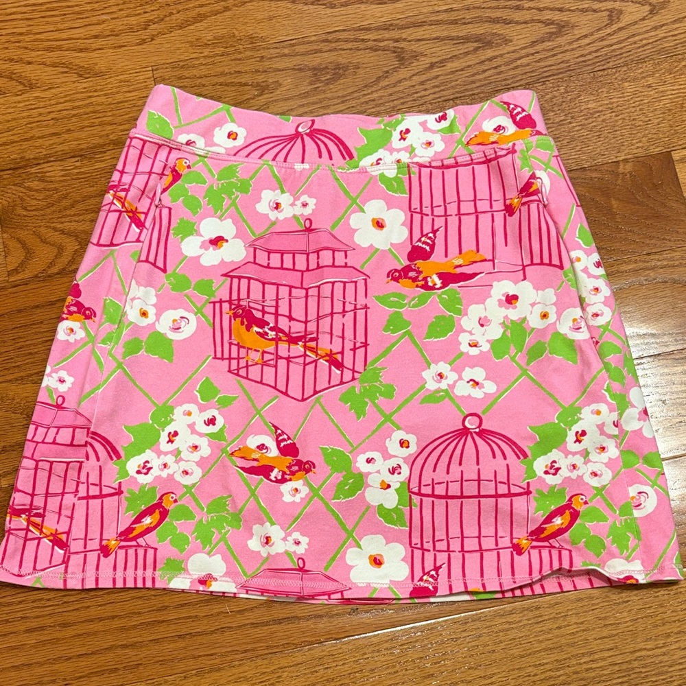 Pink Floral Birdcage Skirt